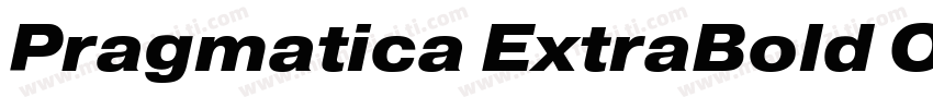 Pragmatica ExtraBold Oblique字体转换